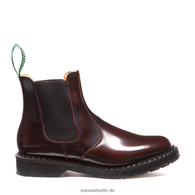 Männer Solovair Burgunderfarbener Rub-off-händlerstiefel 0284f43