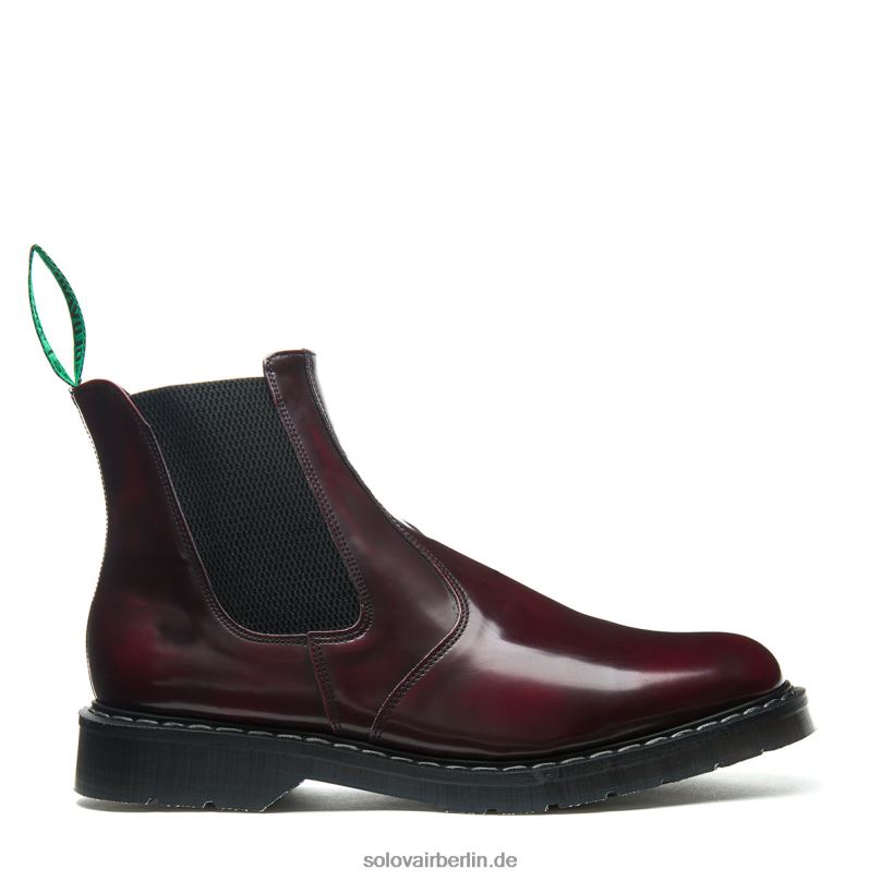 Männer Solovair Kirschroter, Veganer Hi-shine-dealer-stiefel Zum Abreiben 0284f45