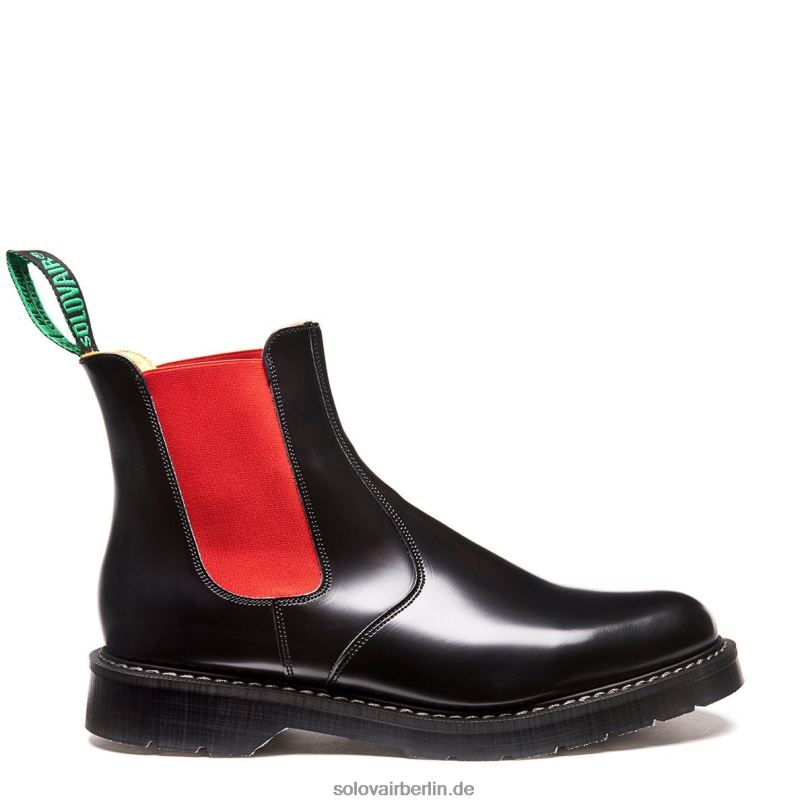 Männer Solovair Roter Und Schwarzer Händler Stiefel 0284f53