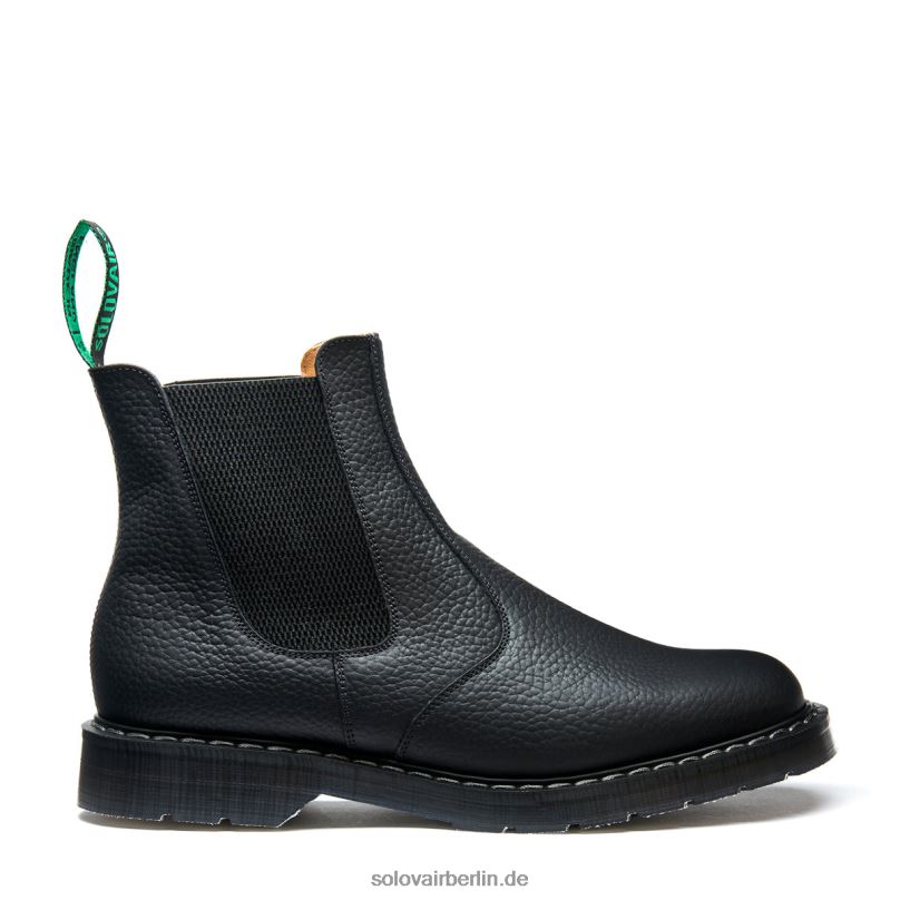 Männer Solovair Schwarzer Schmieriger Kornhändlerstiefel 0284f56