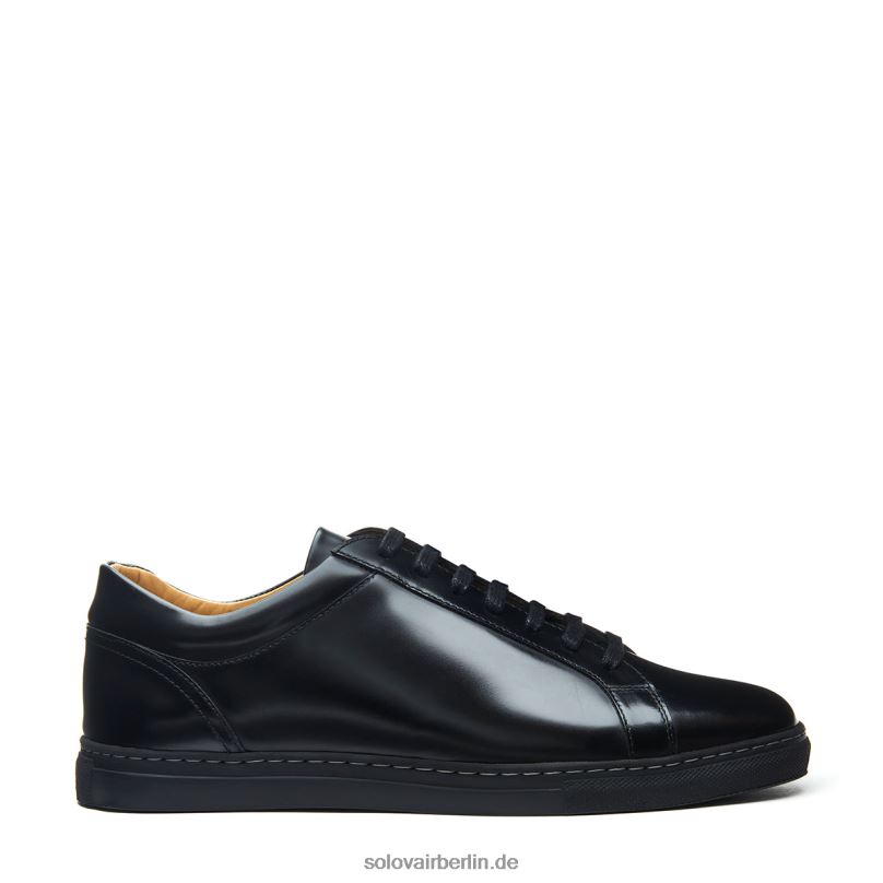 Solovair Schwarzer Hochglanz-Sneaker 070 0284f226